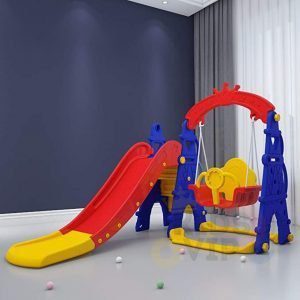 kids toddlers swing slide playset crown kidsvip colorfull 7
