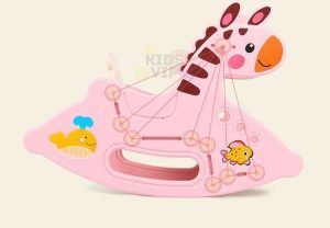 kidsvip rocking deer zeebra chair toddlers infants pink 4