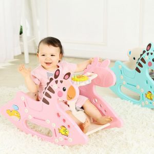 kidsvip rocking deer zeebra chair toddlers infants pink 8
