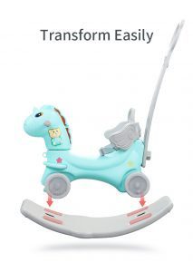 kidsvip rocking driving horse with hand blue 45