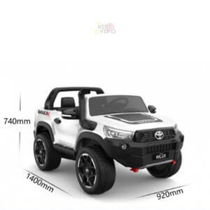 kidsvip toyota hilux 24v ride on 2 seater truck rubber wheels WHITE 21