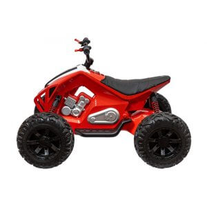 kids atv 24v ride on rubber wheels leather seat RED 6 1