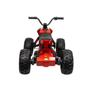 kids atv 24v ride on rubber wheels leather seat RED 8 1