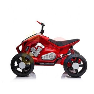 kids atv 24v ride on rubber wheels leather seat red 15