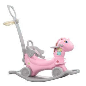kidsvip rocking driving horse with hand pink 3