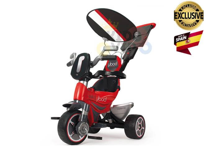 INJUSA | Body Sport Edition 3-Wheel Tricycle With Removable Backrest & Handle | Red