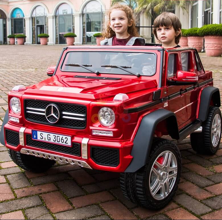 kidsvip mercedes maybach ride on truck car 2seater 2 seater RED mp4 24V KIDS TODDLERS RED 49