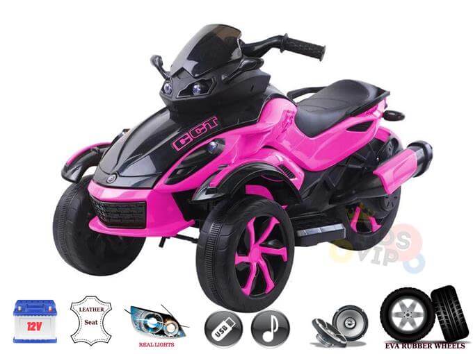 Junior Sport Edition 12V 3-Wheel Ride-on ATV | Pink