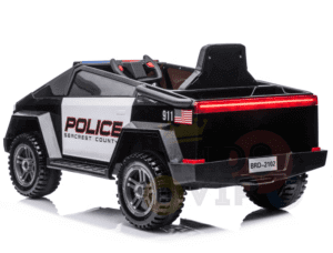 kidsvip police ride on car truck 12v 4x4 4wd remote kids toddlers black 6