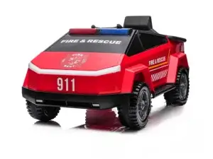 Future Fire Officer 12V Ride On Car For Kids And Toddlers With Rubber Wheels, Leather Seat &Amp; Remote Control
