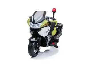 24v police edition motorcycle for kids with removable rear stabilizing wheels