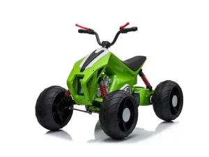 Sport Utility Edition 24V Ride on ATV For Kids With Rubber Wheels & Leather Seat green