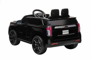 12v kidsvip chevrolet tahoe truck rubber wheels rc black 4