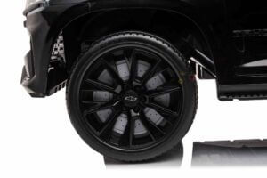 12v kidsvip chevrolet tahoe truck rubber wheels rc black 9