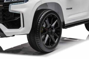 12v kidsvip chevrolet tahoe truck rubber wheels rc white 7