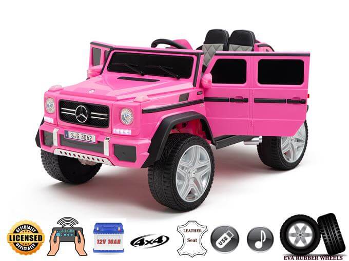 Luxury 4WD Pink Edition Mercedes Maybach G650s 12V Ride On Car for Kids With RC
