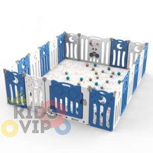 kidsvip folding fence 20 panels kids toddlers blue 3