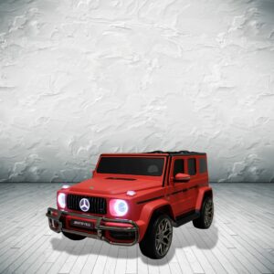 mercedes benz g63 gvagon 24v kids and toddlers ride on car suv rc dull matte red 12