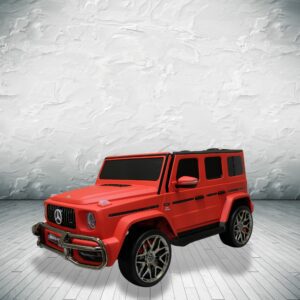mercedes benz g63 gvagon 24v kids and toddlers ride on car suv rc dull matte red 2