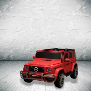 mercedes benz g63 gvagon 24v kids and toddlers ride on car suv rc dull matte red 27
