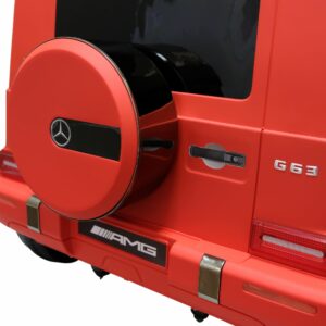 mercedes benz g63 gvagon 24v kids and toddlers ride on car suv rc dull matte red 36