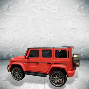 mercedes benz g63 gvagon 24v kids and toddlers ride on car suv rc dull matte red 41