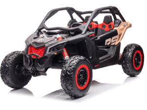 Licensed RS Performance Edition 24V Can-Am Maverick 4WD Double 24V Battery Pack, 2-Seater Kids' Buggy, Bluetooth, EVA Wheels, Leather Seats, RC