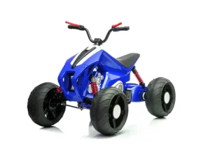 Sport Utility Edition 24V Ride On Atv For Kids With Rubber Wheels &Amp; Leather Seat Blue