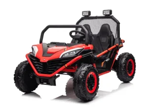Exciting Adventure Awaits Deluxe Red Dual Seater 12V 4WD Dune Buggy for Kids with Remote Control